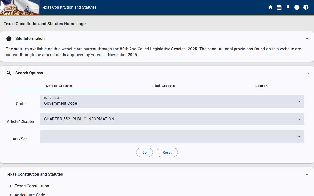 Ochiltree County booking-record law source on the Texas Public Information Act